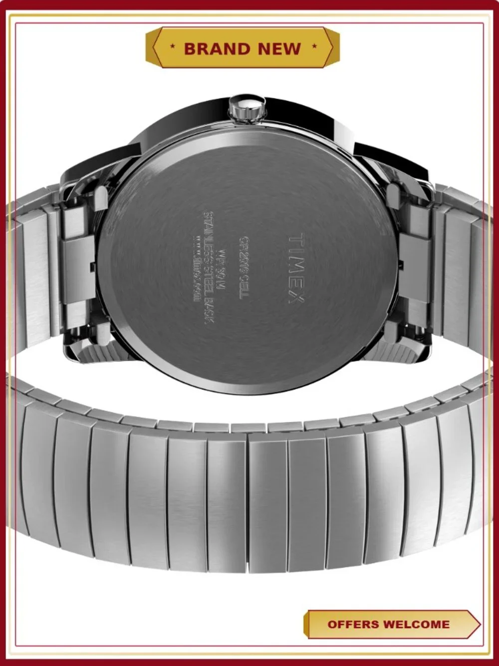 Men's Silver-tone Expansion Watch Easy Reader